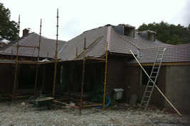 A roofing structure on an extension in Adlington by KJB Builders